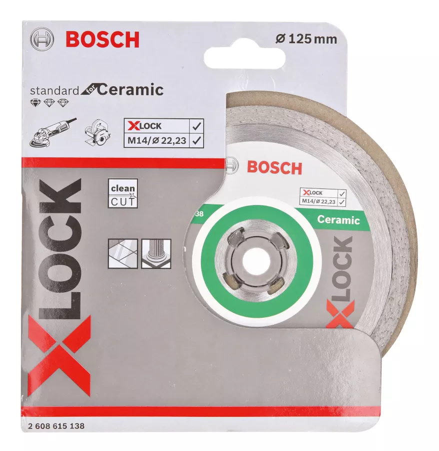 Disque à tronçonner XLock 125mm diamanté Standard for ceramic Bosch